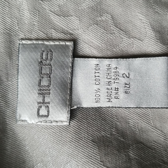 Chico's Siimmer Pattern Grey Jacket Size 2 - Picture 4 of 4
